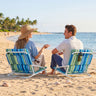 Set of 2 Folding Beach Chairs with Sponge Padded Seat for Camping