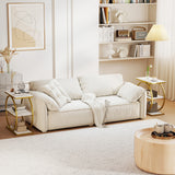 Set of 2 Industrial Faux Marble Side Table with Metal Frame for Small Spaces