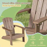 Set of 2 Kid's Adirondack Chair with with High Backrest and Armrests