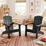 Set of 2 Kid's Adirondack Chair with with High Backrest and Armrests