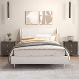 Set of 2 Modern Nightstand with two Drawers for Small Spaces-Rustic Brown