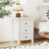 Set of 2 Nightstand End Beside Table Drawers