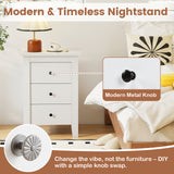 Set of 2 Nightstand End Beside Table Drawers