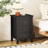 Set of 2 Nightstand End Beside Table Drawers