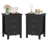 Set of 2 Nightstand End Beside Table Drawers