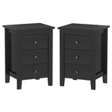 Set of 2 Nightstand End Beside Table Drawers