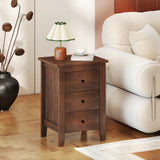 Set of 2 Nightstand End Beside Table Drawers