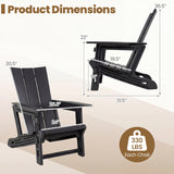 Set of 2ï»¿ Outdoor Adirondack Chairs with Cup Holder