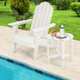 Set of 2 18 Inch Round Weather-Resistant Adirondack Side Tables
