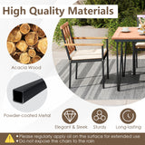 Set of 2 Patio Dining Chairs with Removable Padded Cushions