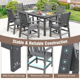 Set of 2 Patio Dining Chairs with Wide Armrests