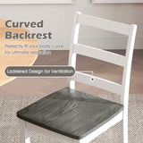 Set of 2 Wood Dining Chairs with Solid Rubber Wood Legs