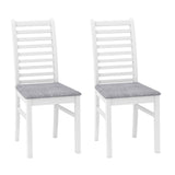 Set of 2 Wooden Dining Chair with Rubber Wood Legs for Living Room