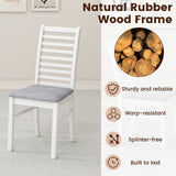 Set of 2 Wooden Dining Chair with Rubber Wood Legs for Living Room