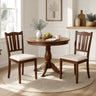 Set of 2 Wooden Dining Chair with Hollow Back and Soft-padded Cushion