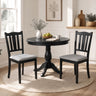 Set of 2 Wooden Dining Chair with Hollow Back and Soft-padded Cushion