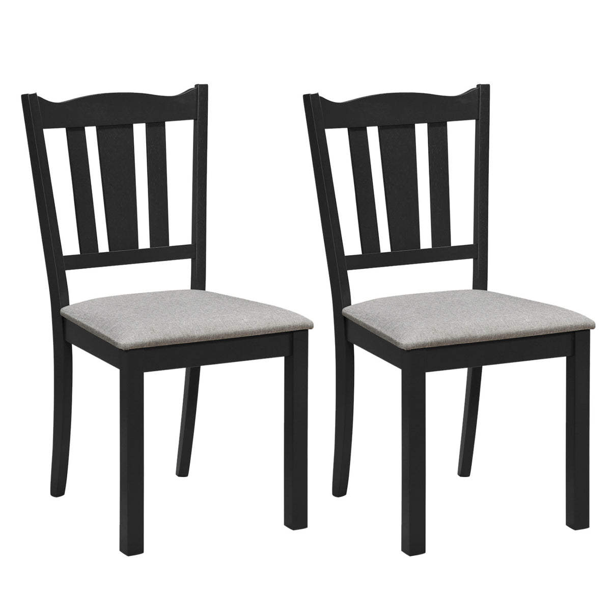 Set of 2 Wooden Dining Chair with Hollow Back and Soft-padded Cushion