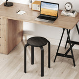 Set of 4 18 Inch Wood Home Backless Dining Chairs