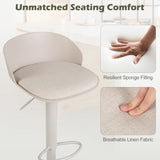 Set of 4 Adjustable Swivel Bar Stools w/ Back & Footrest 330 LBS for Dining