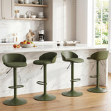 Set of 4 Adjustable Swivel Bar Stools w/ Back & Footrest 330 LBS for Dining