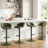 Set of 4 Adjustable Swivel Bar Stools w/ Back & Footrest 330 LBS for Dining