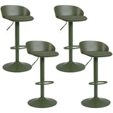 Set of 4 Adjustable Swivel Bar Stools w/ Back & Footrest 330 LBS for Dining