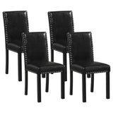 Set of 2/4 Dining Chairs with Solid Rubber and Wood Legs