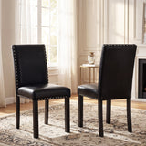 Set of 2/4 Dining Chairs with Solid Rubber and Wood Legs