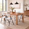 Set of 4 Foldable Plastic Chairs with Ergonomic Backrest