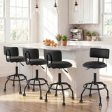 Modern Swivel Height Adjustable Bar Stool with Backrest