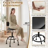Modern Swivel Height Adjustable Bar Stool with Backrest