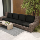 Set of 4 Outdoor Patio Cushion Set with Removable Covers