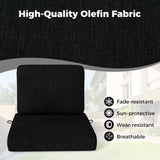 Set of 4 Outdoor Patio Cushion Set with Removable Covers