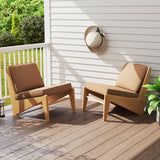 Set of 4 Outdoor Patio Cushion Set with Removable Covers