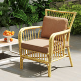 Set of 4 Outdoor Patio Cushion Set with Removable Covers
