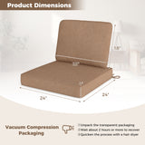 Set of 4 Outdoor Patio Cushion Set with Removable Covers
