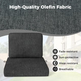 Set of 4 Outdoor Patio Cushion Set with Removable Covers
