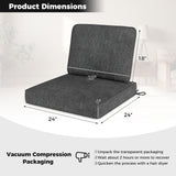 Set of 4 Outdoor Patio Cushion Set with Removable Covers