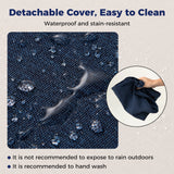 Set of 4 Outdoor Patio Cushion Set with Removable Covers