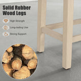 Set of 4 Upholstered Counter Height Bar Stool with Curved Saddle-Seat