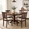 Set of 4 Wooden Dining Chair with Hollow Back and Soft-padded Cushion