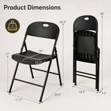 Set of 6 Foldable Plastic Chairs with Ergonomic Backrest
