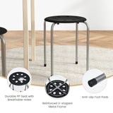 Set of 6 Portable Plastic Stack Stools