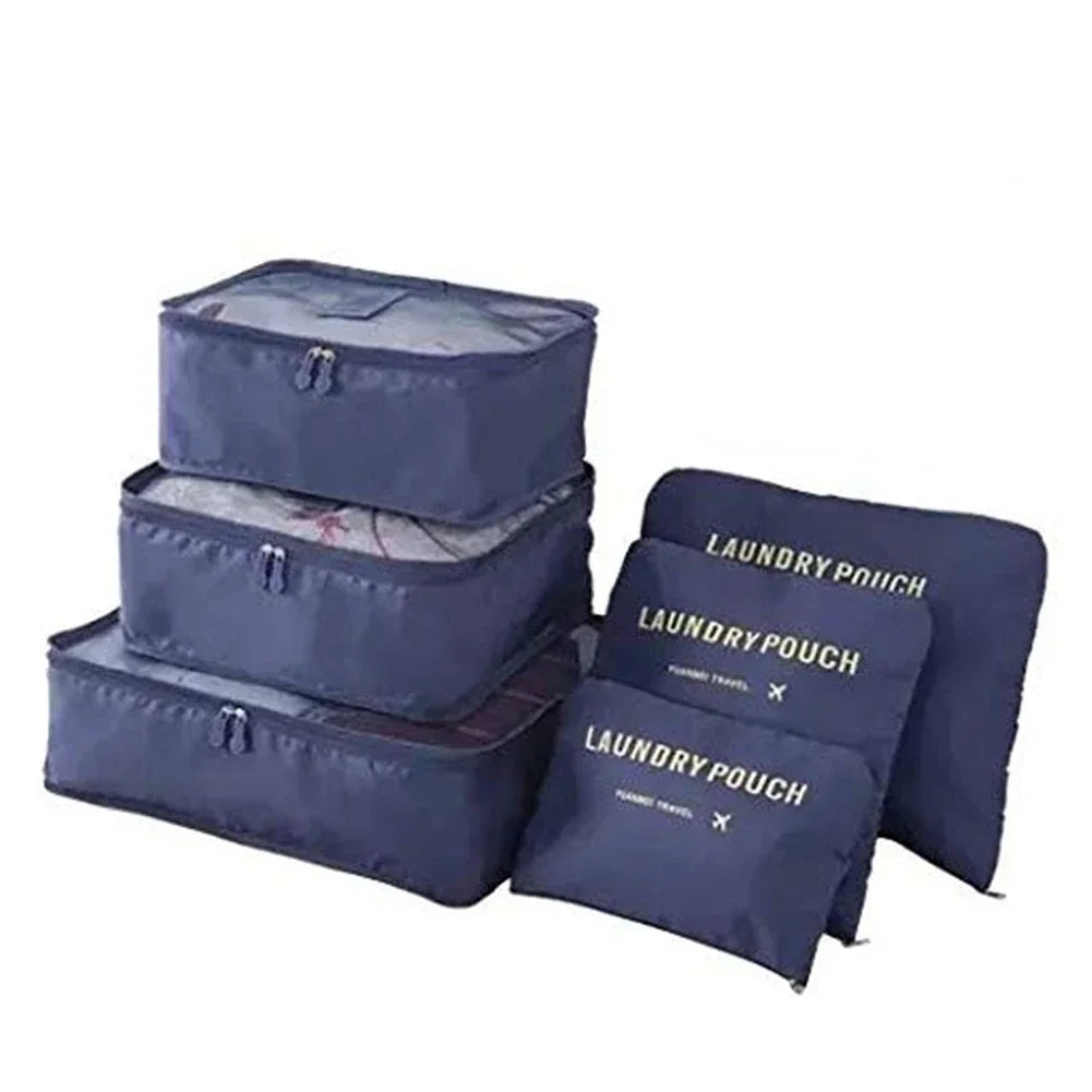 8/7/6 Pieces Set Travel Organizer Storage Bags Suitcase Packing Cubes Set Cases Portable Folding Luggage Clothes Shoe Tidy Pouch