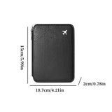 Zippered ID passport case, large capacity ticket organizer card case, travel passport holder A-DH