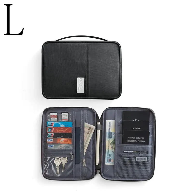 Passport packs Wallet Family Passport Holder Multi Functional Document Case Organizer Travel accessories Document Bag Cardholder