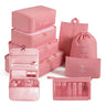 8/9/10/11 Pcs Set Travel Organizer Storage Bags Suitcase Packing Cubes Set Cases Portable Luggage Clothe Shoe Tidy Pouch Folding