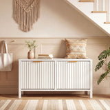 Shoe Storage Bench Narrow Wooden Entryway Bench with 2 Flip Drawers