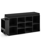 Shoe Storage Bench with Umbrella Stand 10-Cubby Entryway Shoe Rack Organizer