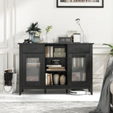 Sideboard Buffet Cabinet with 2 Drawers and 4 Adjustable Shelves